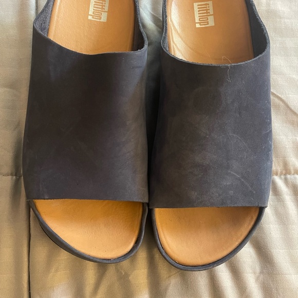 Fitflop Blue Shuv Mules - Picture 1 of 4